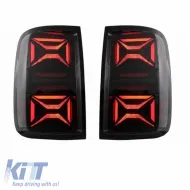 Tailights Set Suitable for VW Amarok 10-21 Full Led Bar Dynamic Signal Black / Smoke VLand-image-6301024