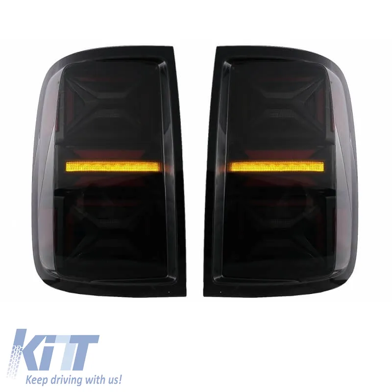 Tailights Set Suitable for VW Amarok 10-21 Full Led Bar Dynamic Signal Black / Smoke VLand