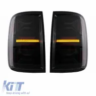 Tailights Set Suitable for VW Amarok 10-21 Full Led Bar Dynamic Signal Black / Smoke VLand-image-6301026