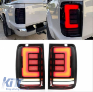 Tailights Set Suitable for VW Amarok 10-21 Full Led Bar Dynamic Signal Black / Smoke Carner