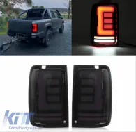 Tailights Set Suitable for VW Amarok 10-21 Full Led Bar Dynamic Signal Black / Smoke Carner-image-6314212
