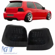 Tailights Set Suitable for VW Golf IV (4) 97-03 LED Smoke Winjet-image-6325326