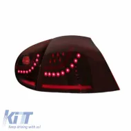 Tailights Set Suitable for VW Golf V (5) 03-08 LED Urban Style Cherry Red/Smoke Winjet-image-6325297