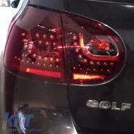 Tailights Set Suitable for VW Golf V (5) 03-08 LED Urban Style Cherry Red/Smoke Winjet-image-6325299