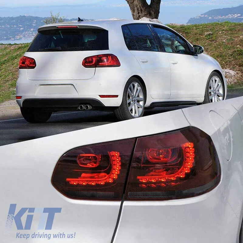 Tailights Set suitable for VW Golf VI (6) 08-12 Full Led GTI R20 Look Red/Smoke VLand