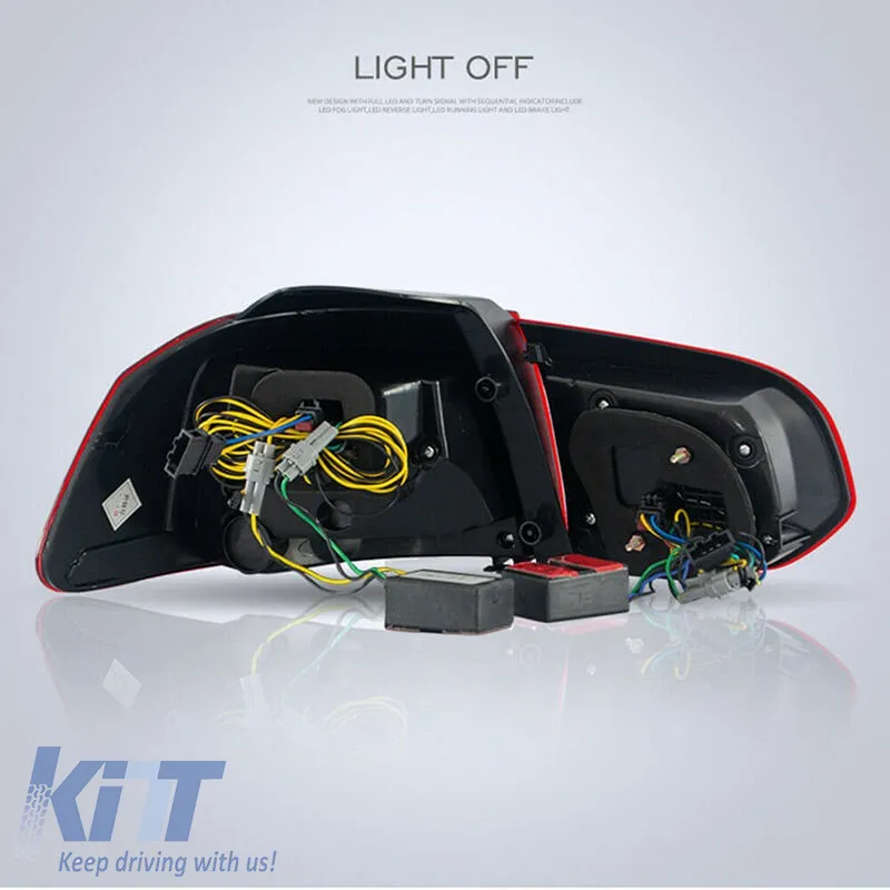 Tailights Set suitable for VW Golf VI (6) 08-12 Full Led GTI R20 Look Red/Smoke VLand