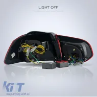 Tailights Set suitable for VW Golf VI (6) 08-12 Full Led GTI R20 Look Red/Smoke VLand-image-6291003