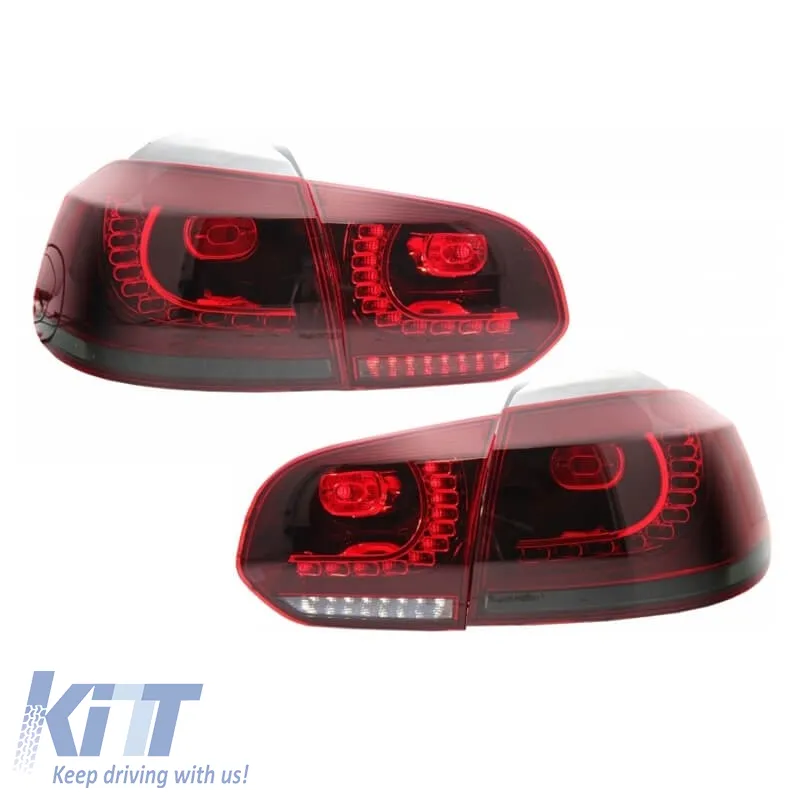 Tailights Set suitable for VW Golf VI (6) 08-12 Full Led GTI R20 Look Red/Smoke VLand