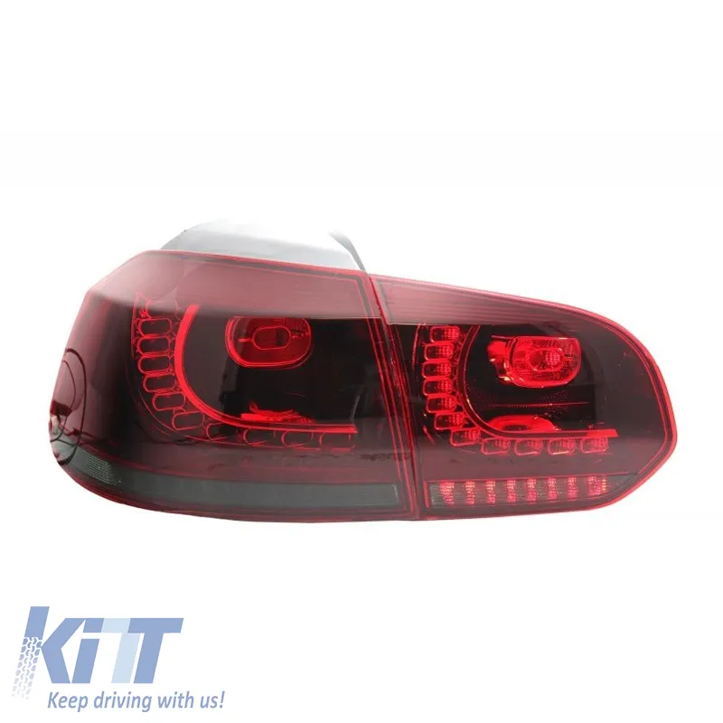 Tailights Set suitable for VW Golf VI (6) 08-12 Full Led Dynamic GTI R20 Look Cherry Red/Smoke VLand