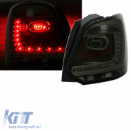 Tailights Set suitable for VW Polo 6R 09-14 LED GTI Look Smoke Eagle Eyes