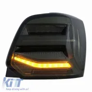 Tailights Set Suitable for VW Polo 6R 09-14 LED Bar Dynamic Smoke VLand-image-6294333