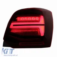 Tailights Set Suitable for VW Polo 6R 09-14 LED Bar Dynamic Red/Crystal VLand-image-6294342