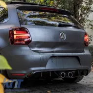 Tailights Set Suitable for VW Polo 6R 09-14 LED Bar Dynamic Red/Crystal VLand-image-6294347