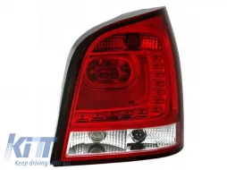 Tailights Set Suitable for VW Polo 9N3 05-09 LED GTI/R20 Look Red/Clear Eagle Eyes-image-6325074