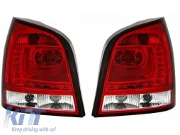 Tailights Set suitable for VW Polo 9N3 05-09 LED GTI/R20 Look Red/Clear Eagle Eyes-image-6325256