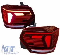 Tailights Set Suitable for VW Polo AW 2018+ LED R-Line Look Red/Crystal-image-6315240