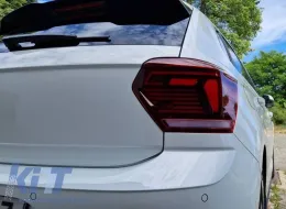 Tailights Set Suitable for VW Polo AW 2018+ LED R-Line Look Red/Crystal-image-6315244