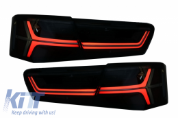 Taillights Full LED suitable for Audi A6 4G C7 Limousine (2011-2014) Smoke Facelift Design with Sequential Dynamic Turning Lights - TLAUA64G