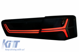 Taillights Full LED suitable for Audi A6 4G C7 Limousine (2011-2014) Smoke Facelift Design with Sequential Dynamic Turning Lights-image-6042102