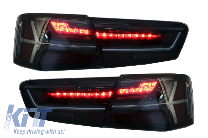 Taillights Full Led Suitable For Audi A6 4g C7 Limousine 2011 2014 Smoke Facelift Design With Sequential Dynamic Turning Lights