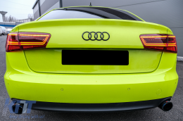 Taillights Full LED suitable for Audi A6 4G C7 Limousine (2011-2014) Red Clear Facelift Design with Sequential Dynamic Turning Lights-image-6075533