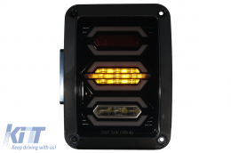 Taillights Full LED suitable for Jeep Wrangler JK Rubicon (2007-2017) Smoke-image-6022613