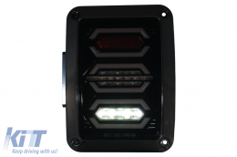 Taillights Full LED suitable for Jeep Wrangler JK Rubicon (2007-2017) Smoke-image-6022615