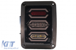 Taillights Full LED suitable for Jeep Wrangler JK Rubicon (2007-2017) Smoke-image-6022618