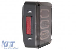 Taillights Full LED suitable for Jeep Wrangler JK Rubicon (2007-2017) Smoke-image-6022623