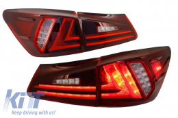 Taillights Full LED suitable for Lexus IS XE20 (2006-2012) Light Bar Facelift New XE30 Red Clear - TLLXISXE20RC