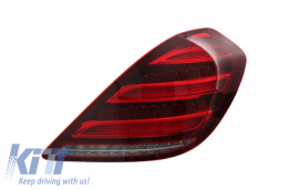 Taillights Full LED suitable for Mercedes S-Class W222 (2013-2017) with Sequential Dynamic Turning Lights Facelift Design-image-6038800