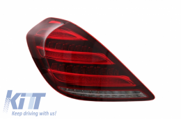Taillights Full LED suitable for Mercedes S-Class W222 (2013-2017) with Sequential Dynamic Turning Lights Facelift Design-image-6038801