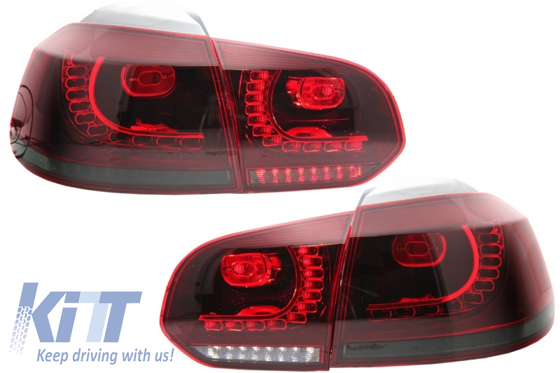 Phares Av Full Led Vw Golf 6 Look Vw Golf 7.5 Red