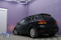 Taillights Full LED suitable for VW Golf 6 VI (2008-2013) R20 Design Red Cherry with Sequential Dynamic Turning Lights (LHD and RHD)-image-6089150