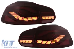 image-19-Taillights Full LED suitable for VW Golf 6 VI (2008-2013) Red Smoke with Sequential Dynamic Turning Lights (LHD and RHD)