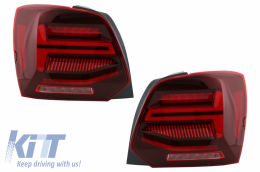 Taillights Full LED suitable for VW Polo 6R 6C 61 (2011-2017) Sequential Dynamic Turning Lights Vento Look