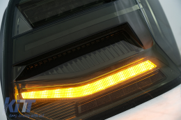 Taillights Full LED suitable for VW Polo 6R 6C 61 (2011-2017) Sequential Dynamic Turning Lights Vento Look Smoke-image-6073705