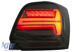 Taillights Full LED suitable for VW Polo 6R 6C 61 (2011-2017) Sequential Dynamic Turning Lights Vento Look Smoke-image-6073706