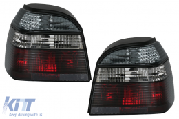 Taillights Lamp suitable for VW Golf 3 III (09.1991-08.1997) Red Smoke Halogen-image-6081824