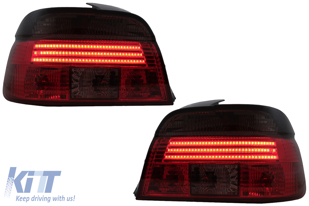 Hátsó lámpák LED BAR BMW 5-ös sorozat E39 szedánhoz (1995.09-2000.08.) Red Smoke
