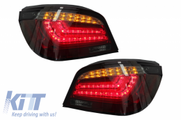 Taillights LED Bar suitable for BMW 5 Series E60 (2003-2007) Red Smoke - TLBME60B