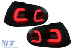 Taillights LED Bar suitable for VW Golf V 5 (2004-2009) Smoke Black Urban Style