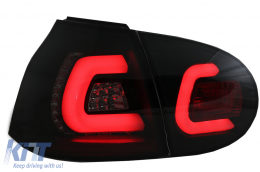 Taillights LED Bar suitable for VW Golf V 5 (2004-2009) Smoke Black Urban Style-image-6067621