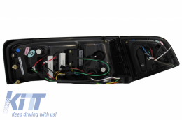 Taillights LED suitable for Audi A6 4F2 C6 Limousine (2008-2011) Red Smoke Facelift Design with Sequential Dynamic Turning Lights-image-6047795
