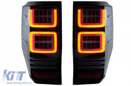 Taillights LED suitable for Ford Ranger (2012-2018) Clear with Sequential Dynamic Turning Lights - TLFRNGT6