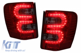 Taillights LED suitable for JEEP Grand Cherokee (1999-05.2005) Red Smoke-image-6044279