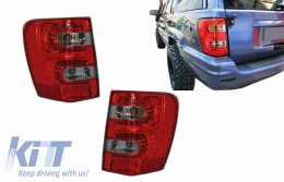 Taillights LED suitable for JEEP Grand Cherokee (1999-05.2005) Red Smoke-image-6057884