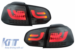 Taillights LED suitable for VW Golf 6 VI (2008-2013) Tube Light Bar Smoke Grey - TLVWG6