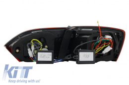 Taillights LED suitable for VW Jetta Mk6 VI (2012-2014) Dynamic Flowing Turn Signals Red Smoke-image-6023239
