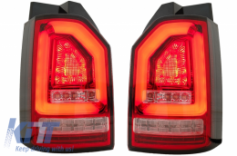 Taillights Red White Full LED BAR suitable for VW Transporter T6 (2015-2020) with Dynamic Turn Signal - TLVWT6OEM